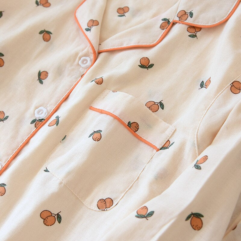Women's Long Sleeve Printed 2 Piece Pajama Set-Original Pajamas