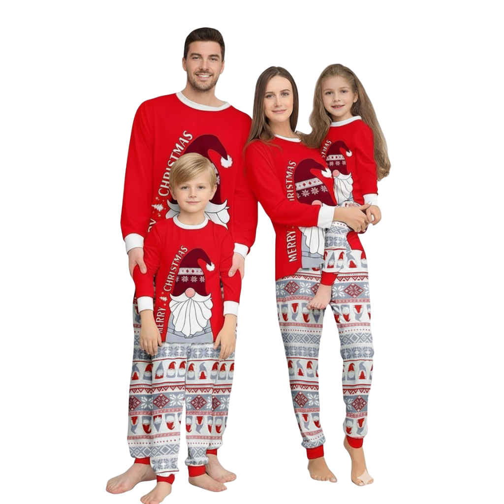 Christmas Themed Printed Family Matching Pajama Set