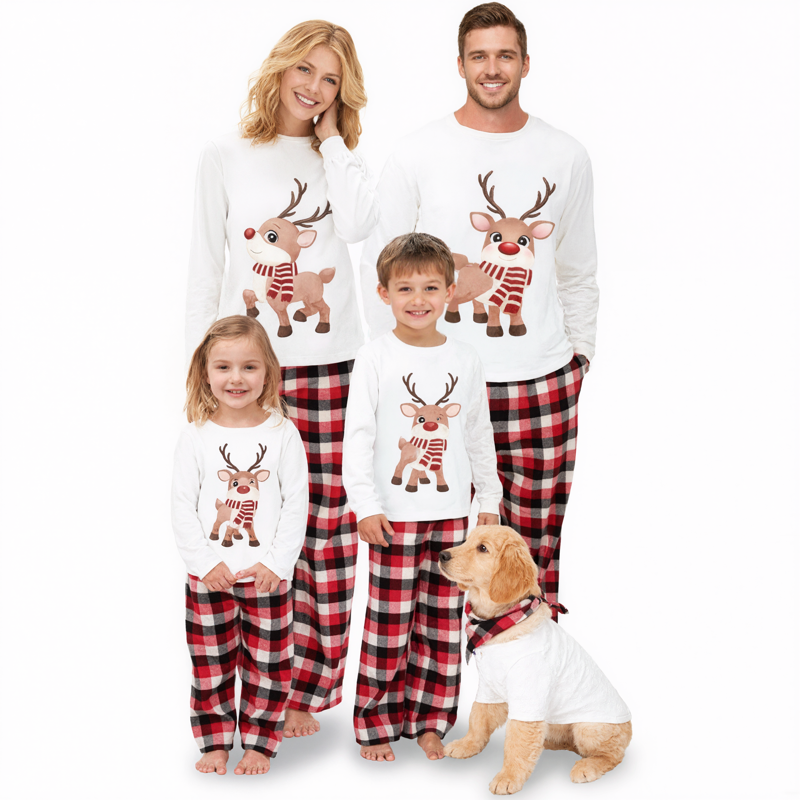 Holiday Matching Cotton Blend Sleepwear Set