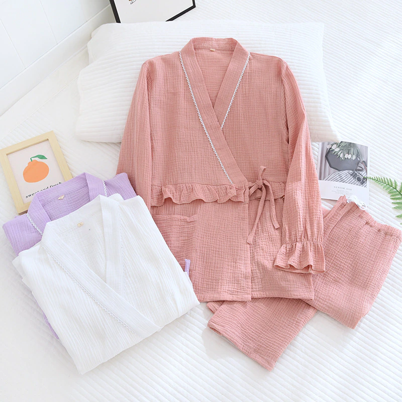 Women's Kimono Style 2 Piece Pajama Set-Original Pajamas