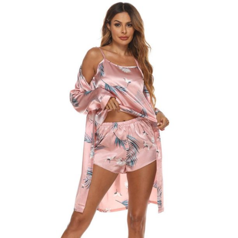 The Kimono Sleepwear Original Pajamas 3 Piece Pyjama Set-Original Pajamas