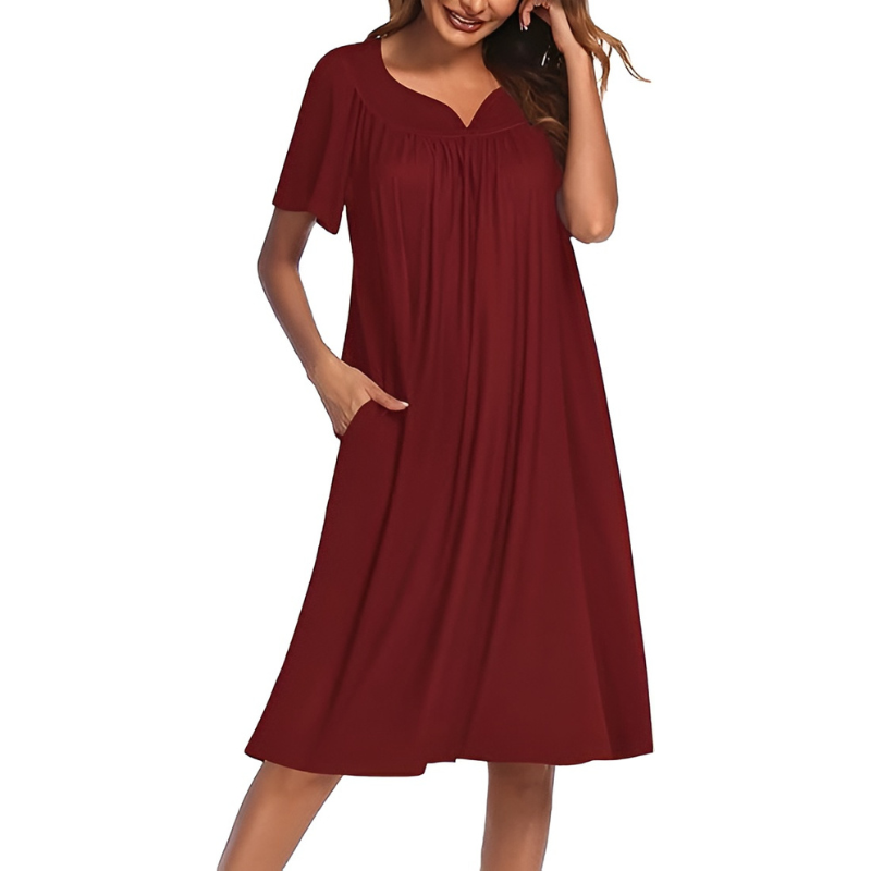 Casual House Dress And Lounge Wear With Pockets For Women