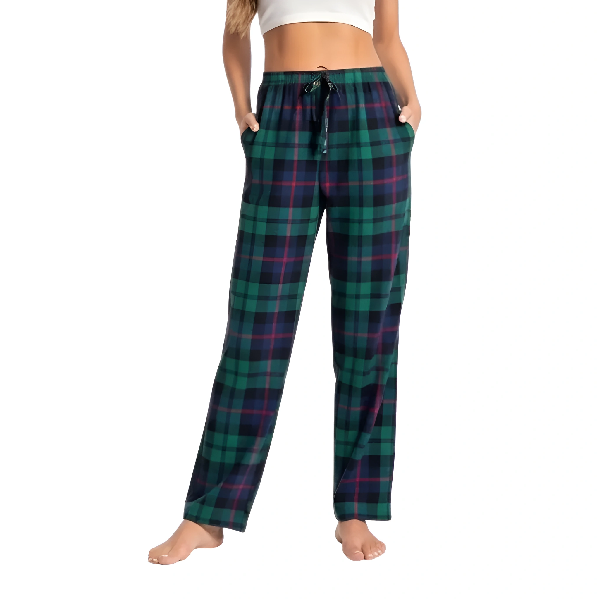 Comfortable Plaid Lounge Pajama Pants For Women