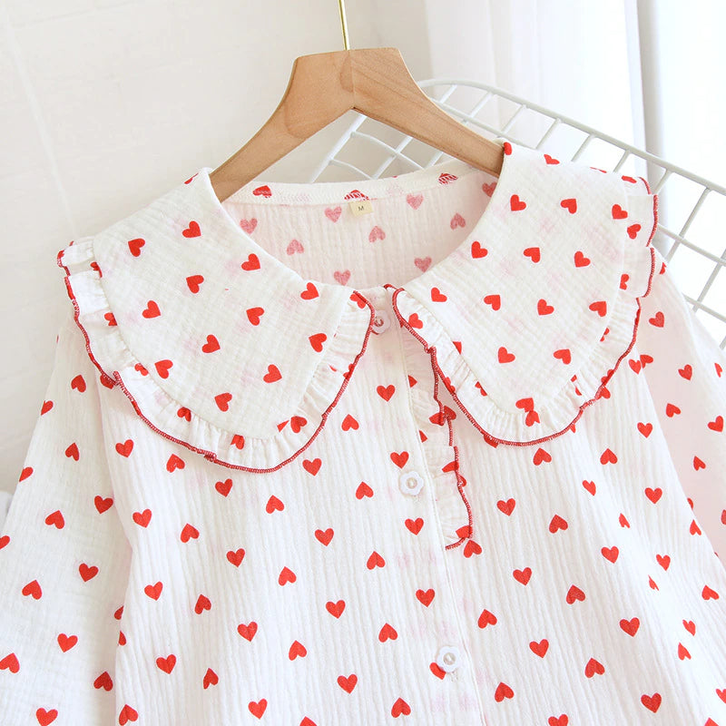 Women's Short Sleeve Japanese 2 Piece Pajama Set-Original Pajamas