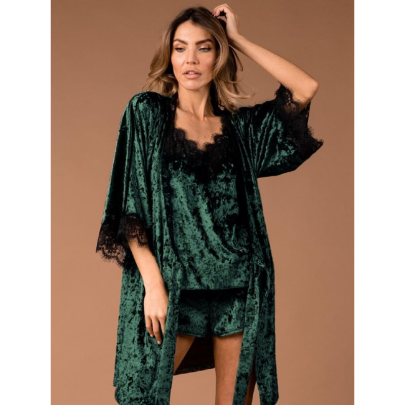 3 Piece Pajamas Velvet Suits With Shorts-Original Pajamas3 Piece Pajamas Velvet Suits With Shorts - Image 12