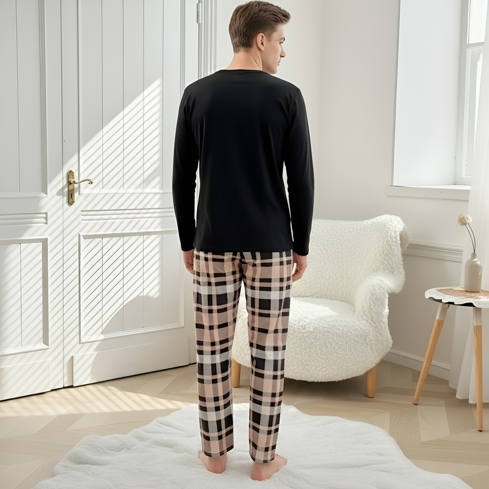 Couple'S Outfit for Autumn And Winter, Featuring Long-Sleeve Tops And Long Pants for Men Or Women