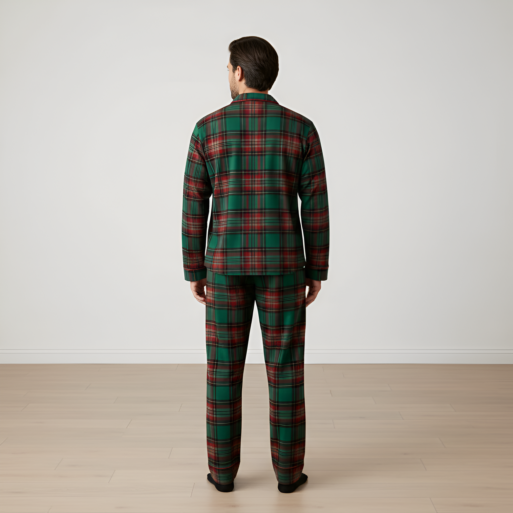 Plaid Button Loungewear Set For Couple