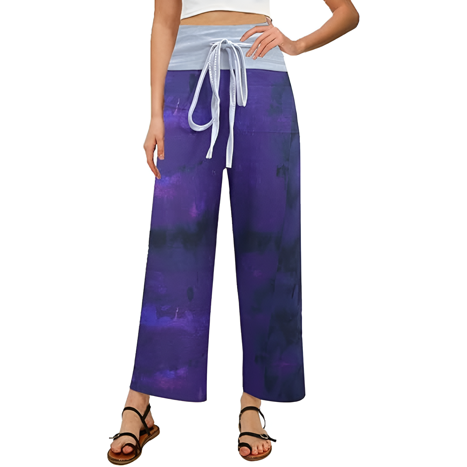 Wide Design With Drawstring Lounge Pajama Pants