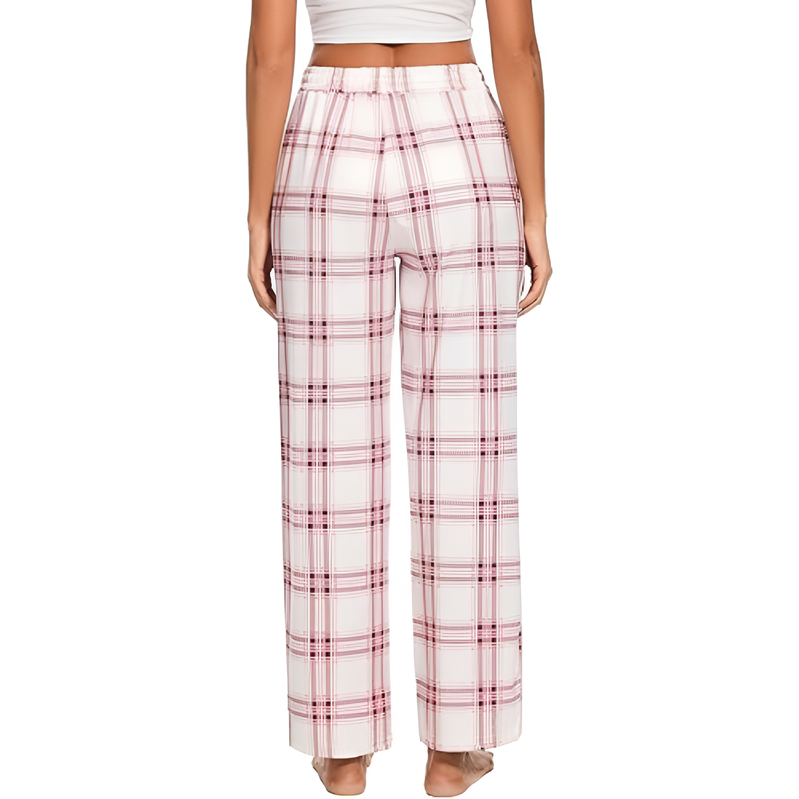 Plaid Sleep Pajama Pants With Pockets For Women