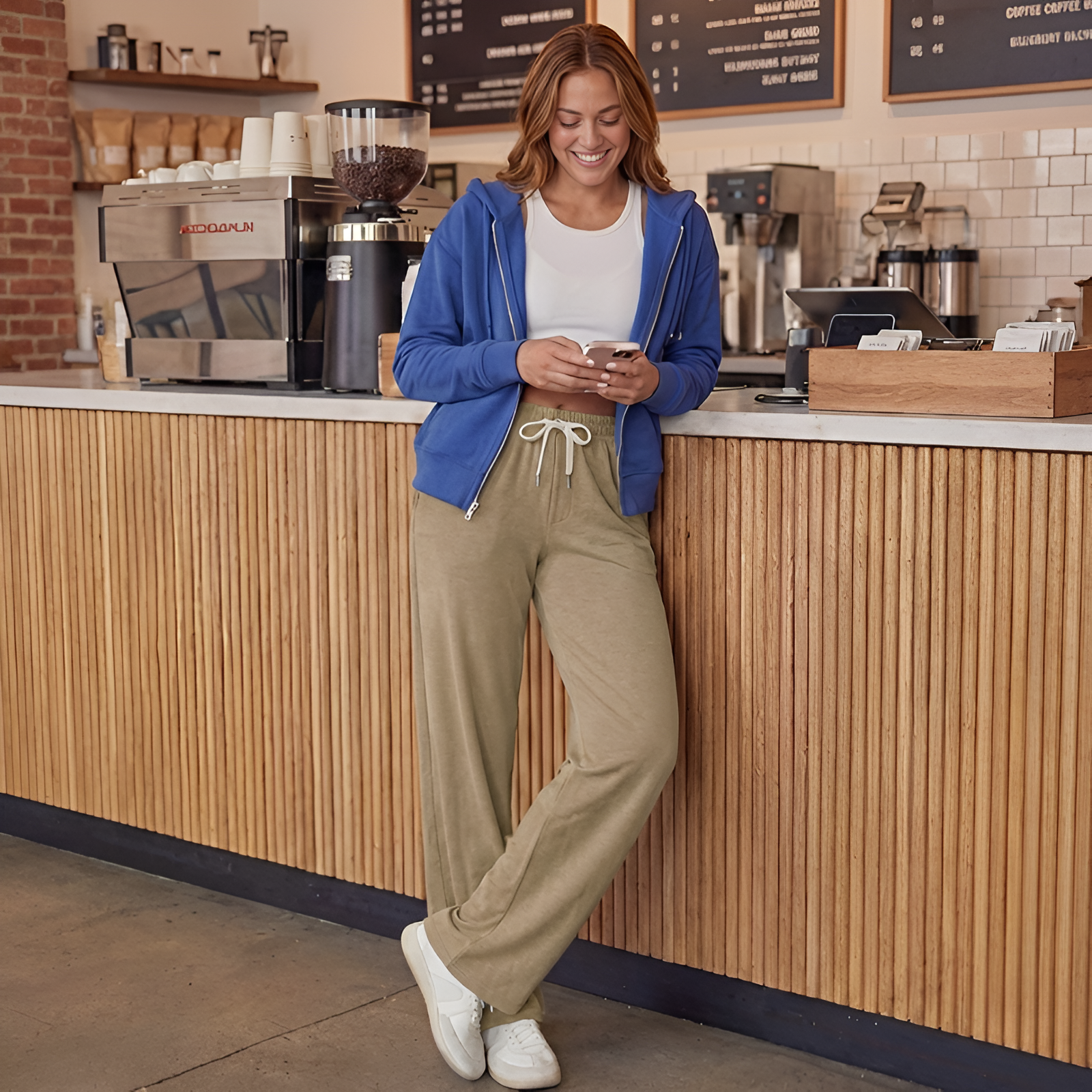 Straight Lounge Pajama Pants With Pockets