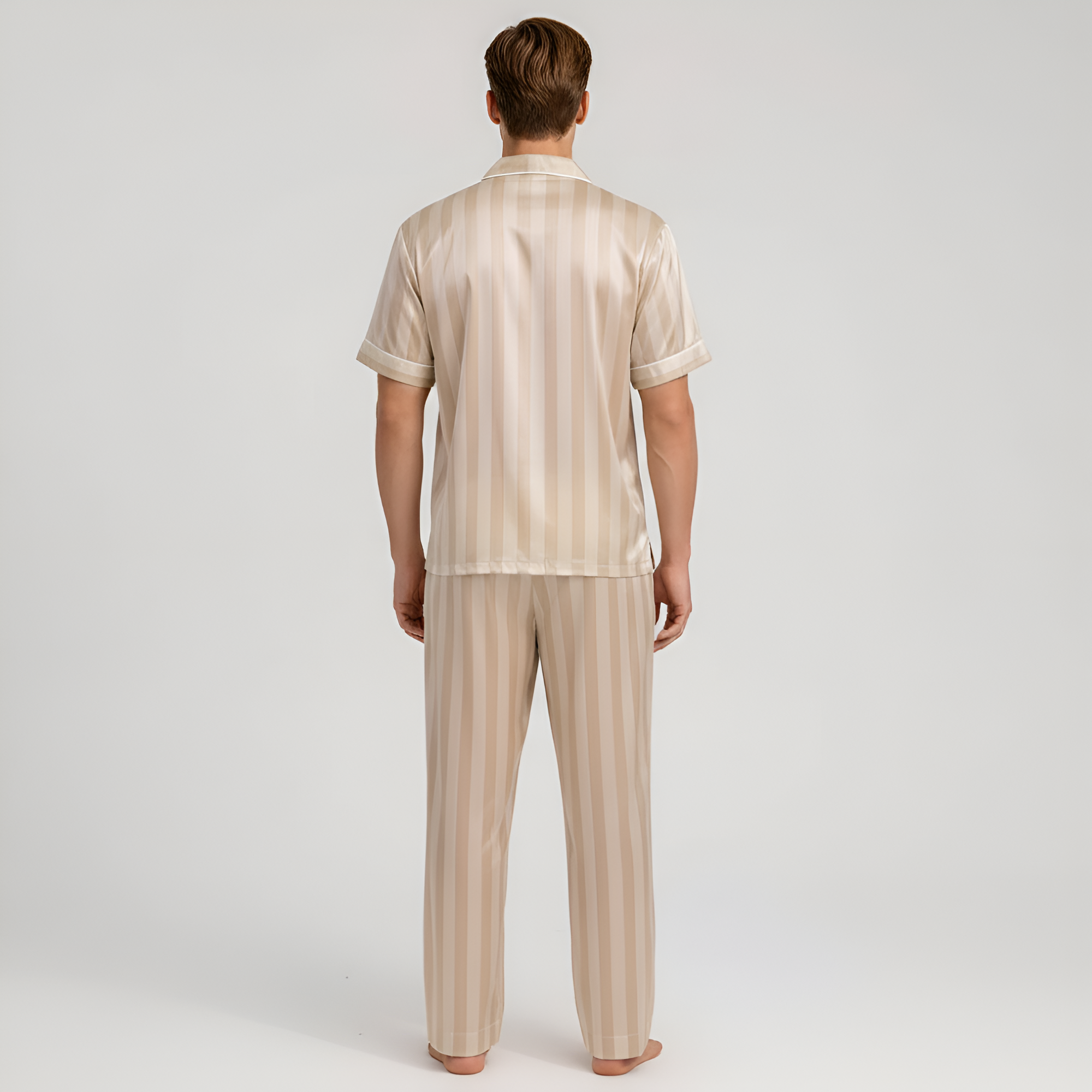 Couple Style Men's or Women's Y Striped Short-Sleeve Pajama Set