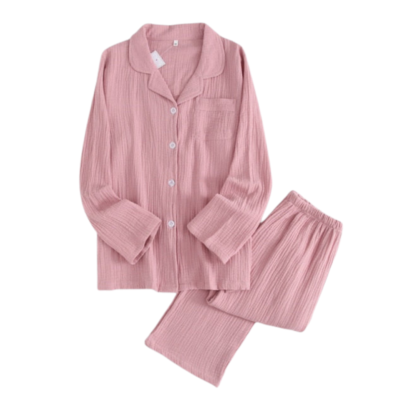 The Ruched Solid Set Original Pajamas 2 Piece Pj Set-Original Pajamas