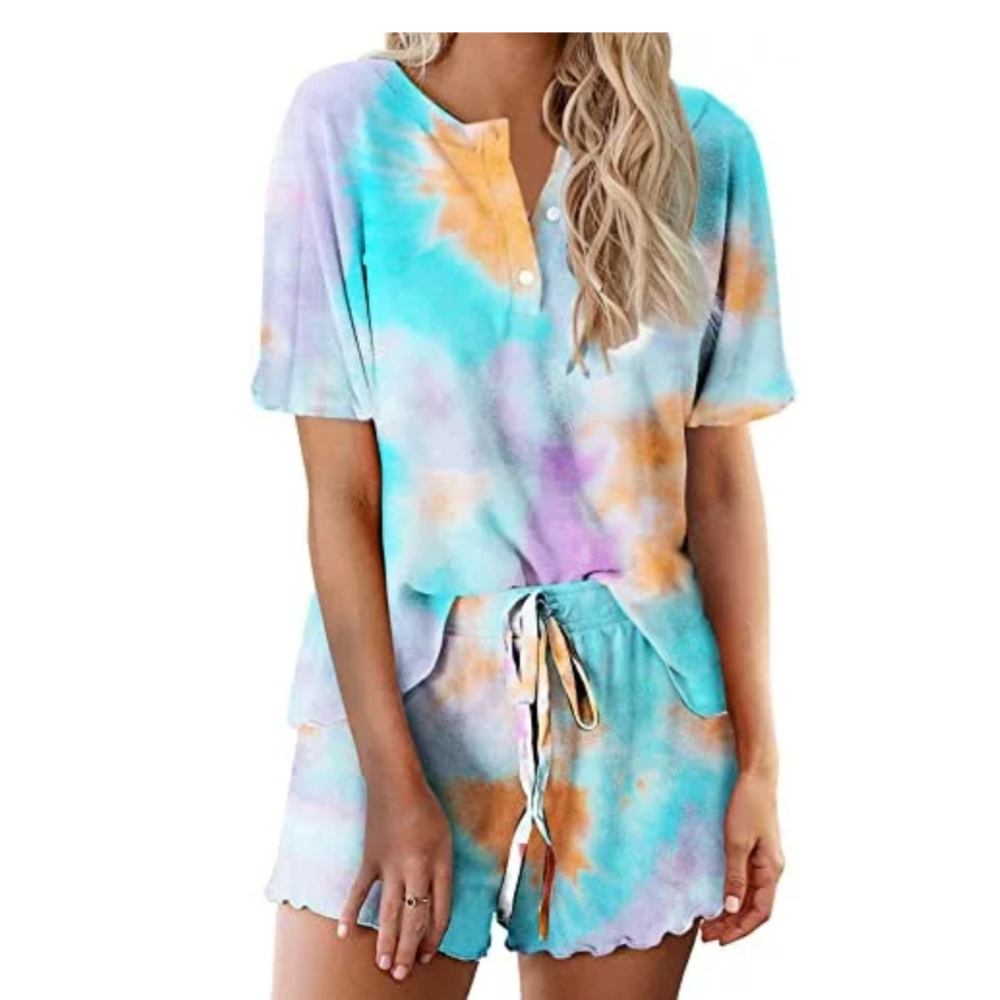 Tie Dye Sleepwear Pajamas Set For Women-Original Pajamas