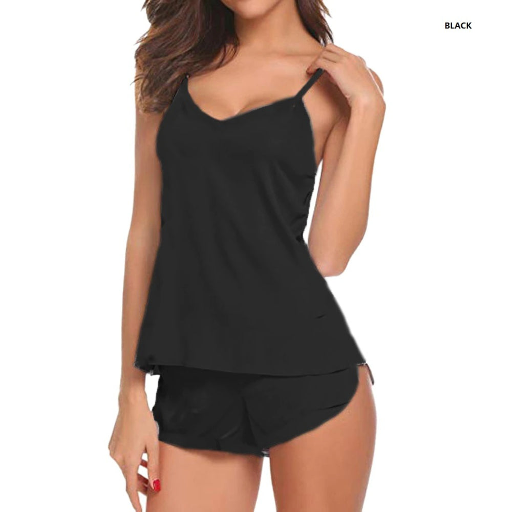 Women Set Spaghetti Straps Lace-Original Pajamas