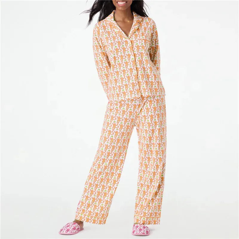 Floral Button Front Pajama Set-Original Pajamas