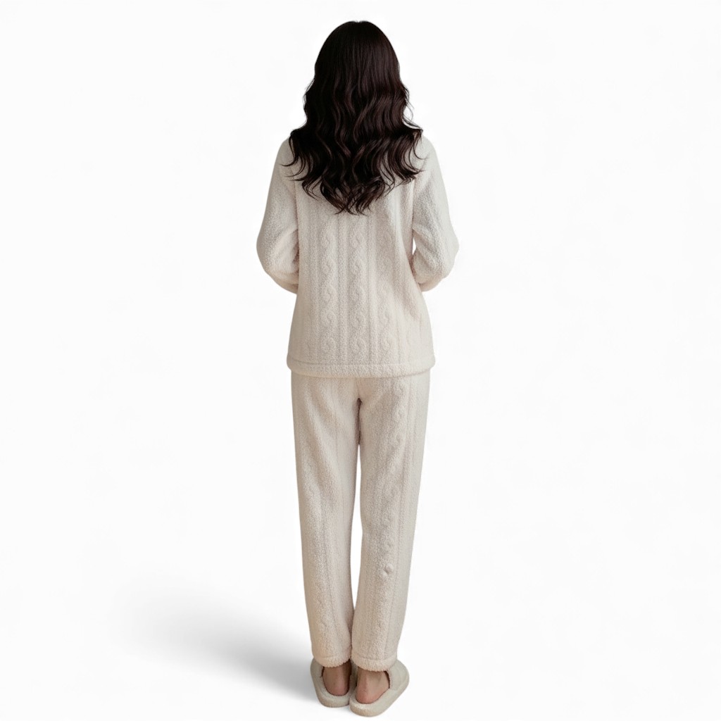 Two Piece Plush Fleece Loungewear Set