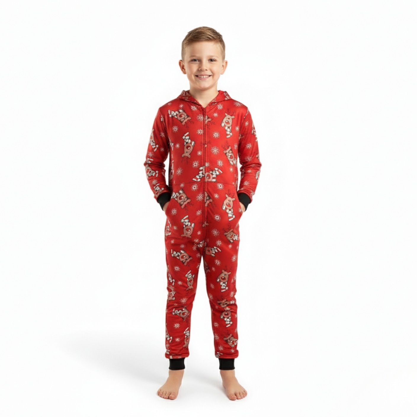 Reindeer Snowflake Family Matching Christmas Pajama Set