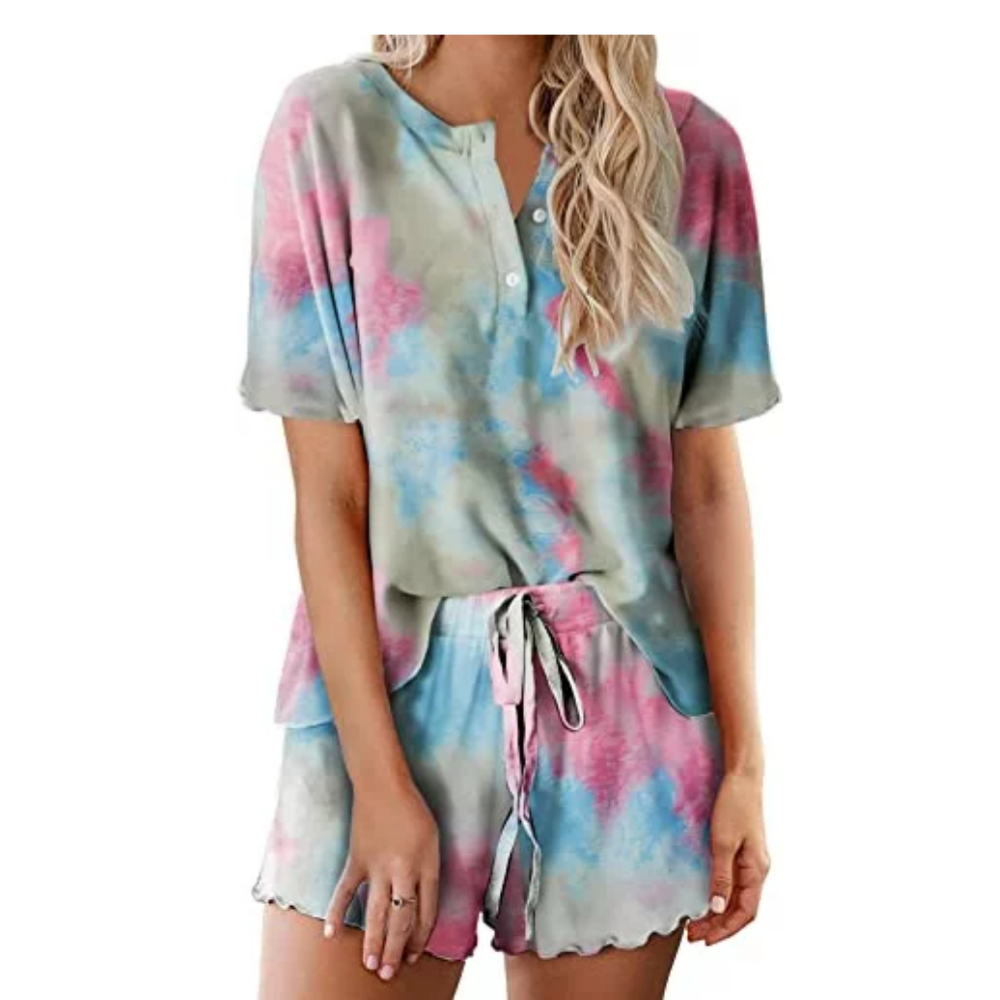 Tie Dye Sleepwear Pajamas Set For Women-Original Pajamas