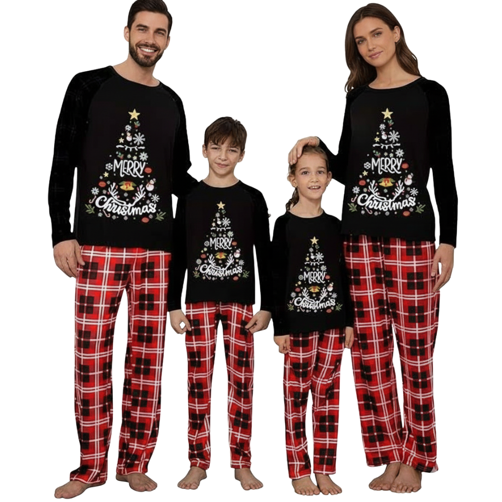 Comfortable Family Pajama Set For Christmas Celebrations