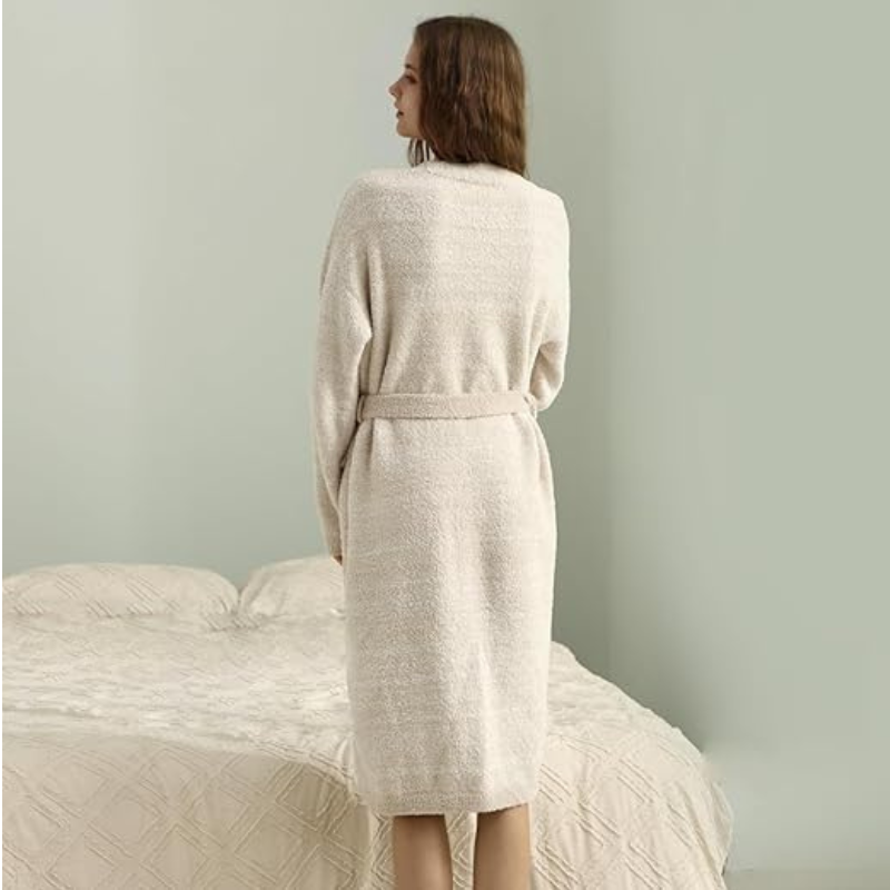 Ultra Soft Robe With Pockets Spa Bathrobe Loungewear For Women