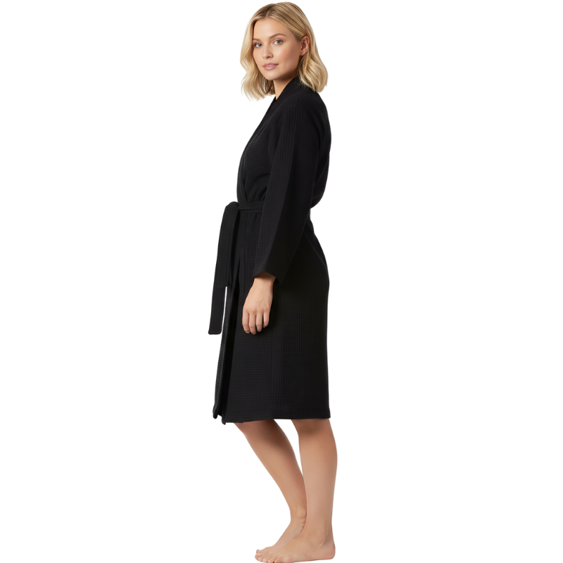 Waffle Knit Lightweight Kimono Spa Bath Robes For Women