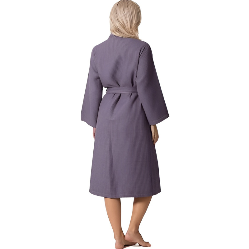 Waffle Knit Lightweight Kimono Spa Bath Robes For Women