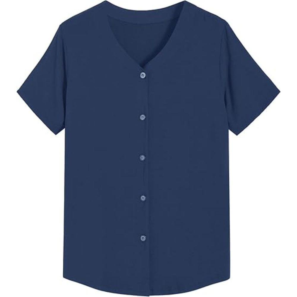 Women Bamboo Viscose Button Up Pajama Shirt