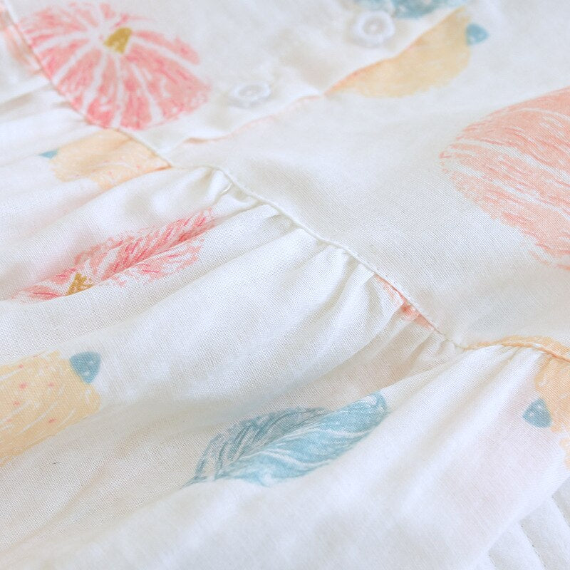 Ladies Cotton Printed Nightdress-Original Pajamas