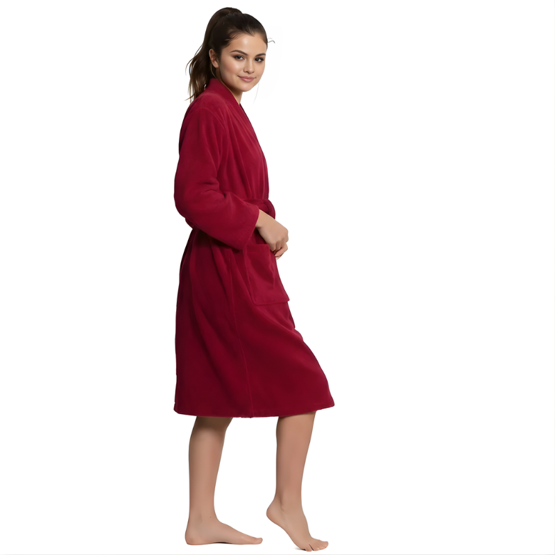Soft Turkish Terry Cloth Kimono Design Bathrobe For Women