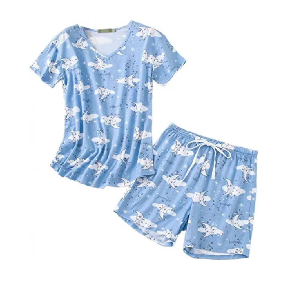 Casual Fun Prints Pajama Set For Women-Original Pajamas