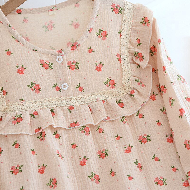 Long Sleeve Floral Women's 2 Piece Pajama Set-Original Pajamas