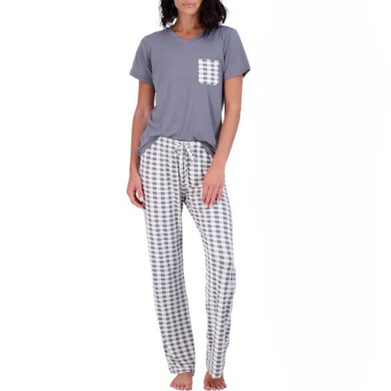 Short Sleeve Tops With Comfy Pants Set-Original Pajamas