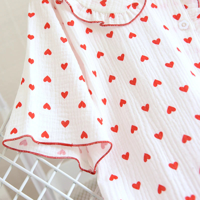 Women's Short Sleeve Japanese 2 Piece Pajama Set-Original Pajamas