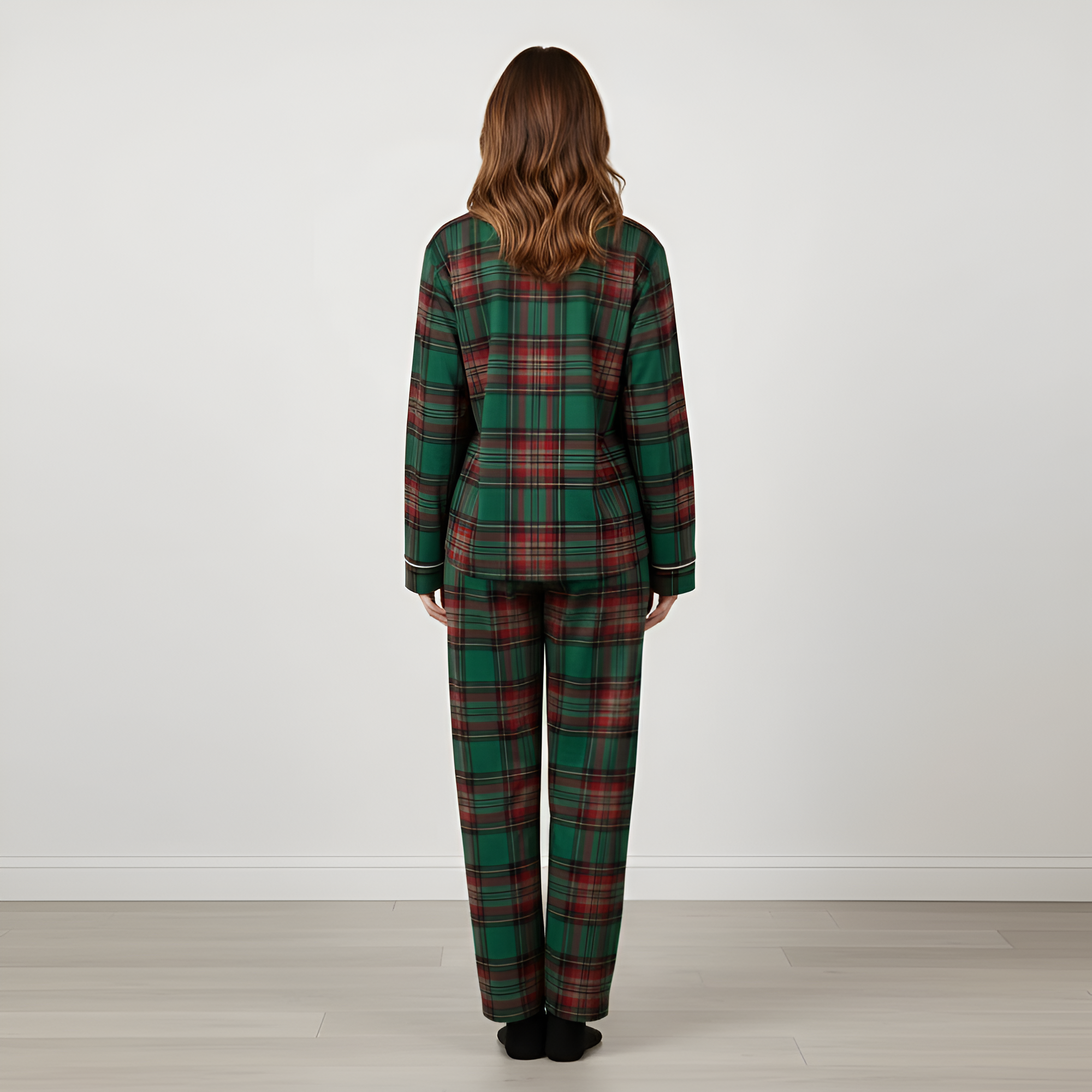Plaid Button Loungewear Set For Couple