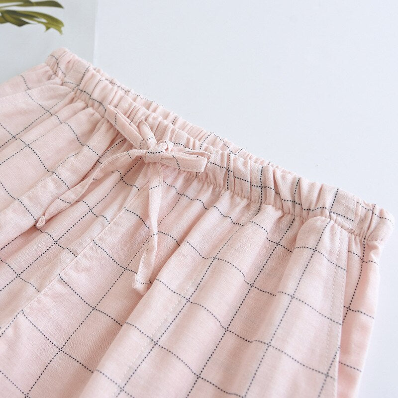 Men & Women Cotton Plaid Shorts-Original Pajamas