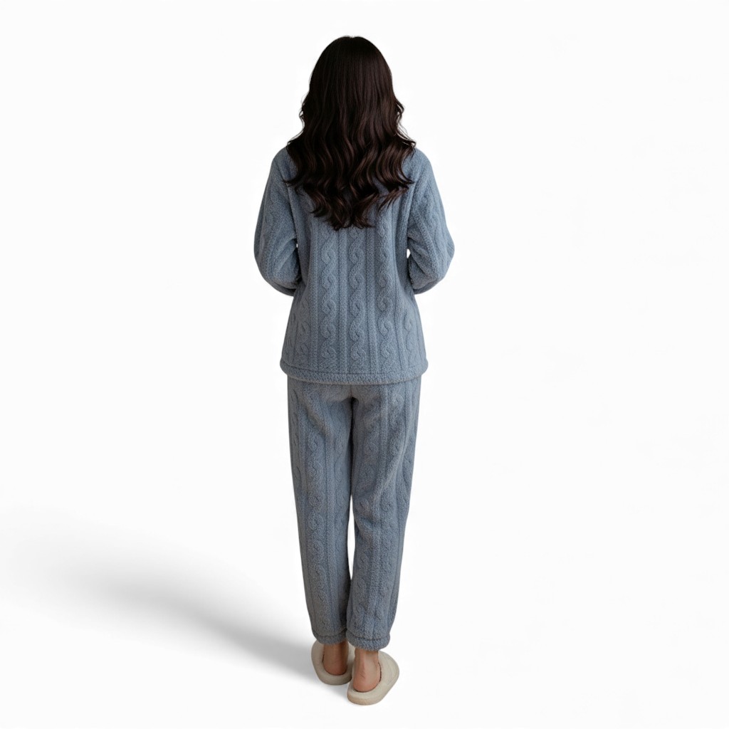 Two Piece Plush Fleece Loungewear Set