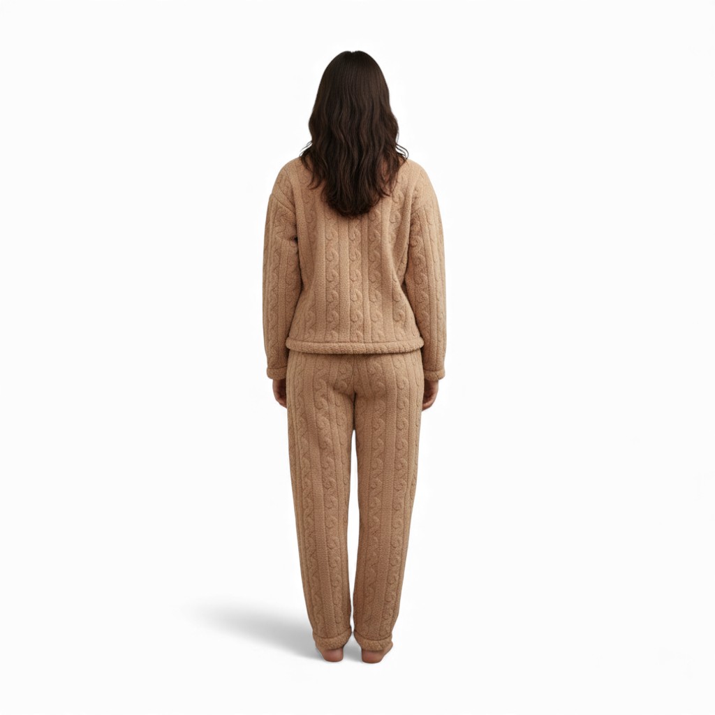 Two Piece Plush Fleece Loungewear Set