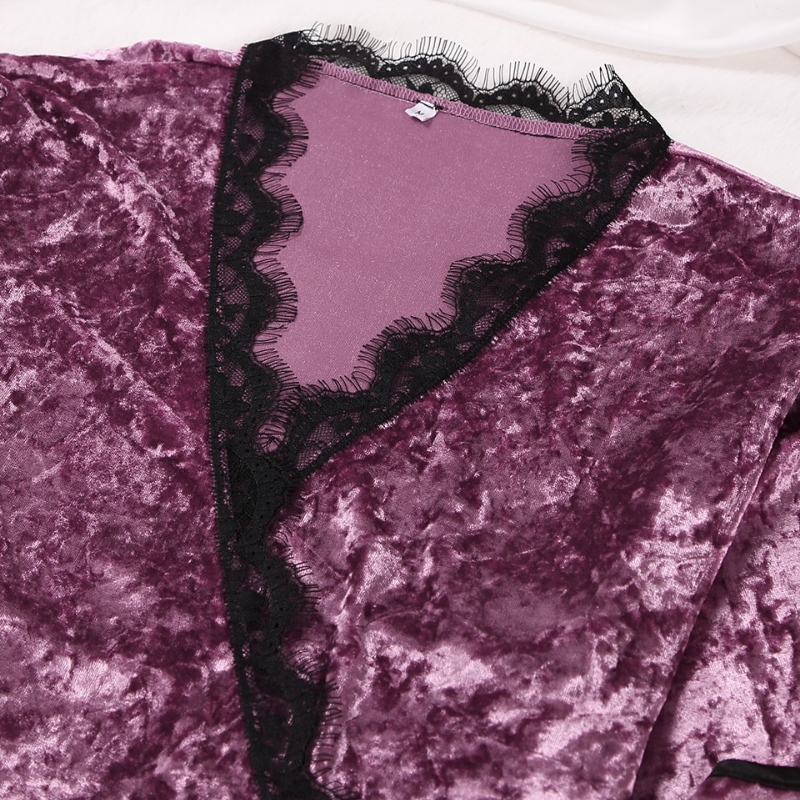 3 Piece Pajamas Velvet Suits With Shorts-Original Pajamas