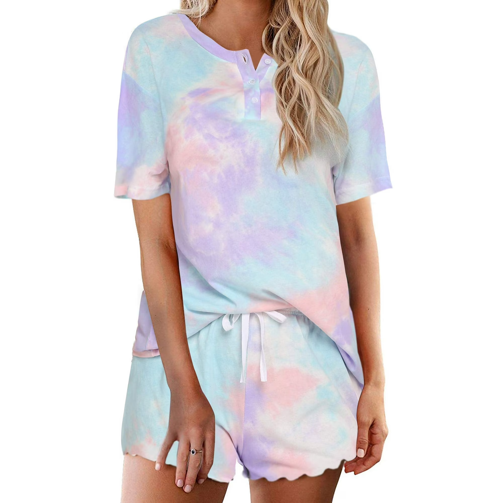 Pajama Sets for Women 2 Piece Tie Dye Loungewear Set