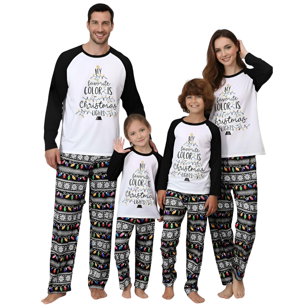 Christmas Themed Printed Family Matching Pajama Set