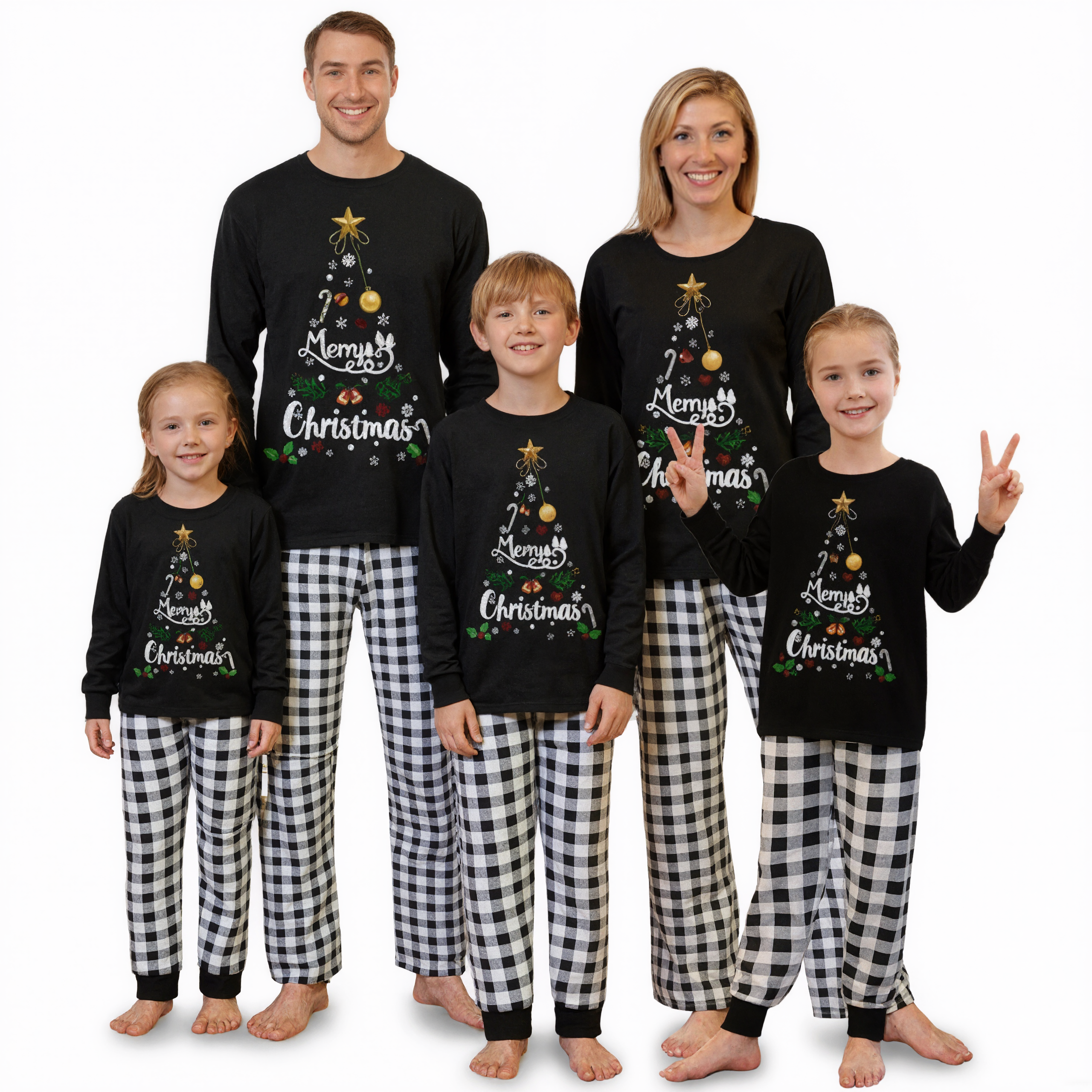 Holiday Matching Cotton Blend Sleepwear Set