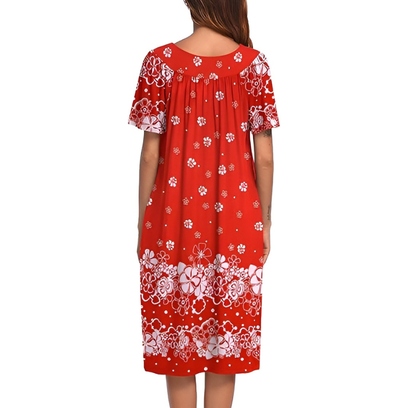 Casual House Dress And Lounge Wear With Pockets For Women