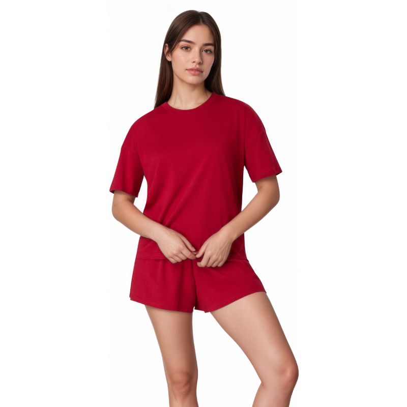 Boxy Tee And Sleep Shorts Set