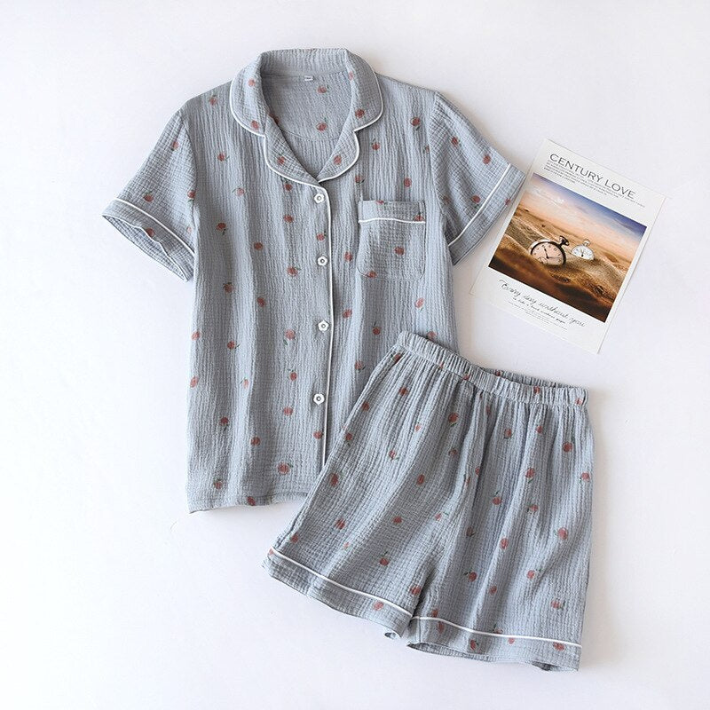 Women's Loose Japanese 2 Piece Pajama Set-Original Pajamas