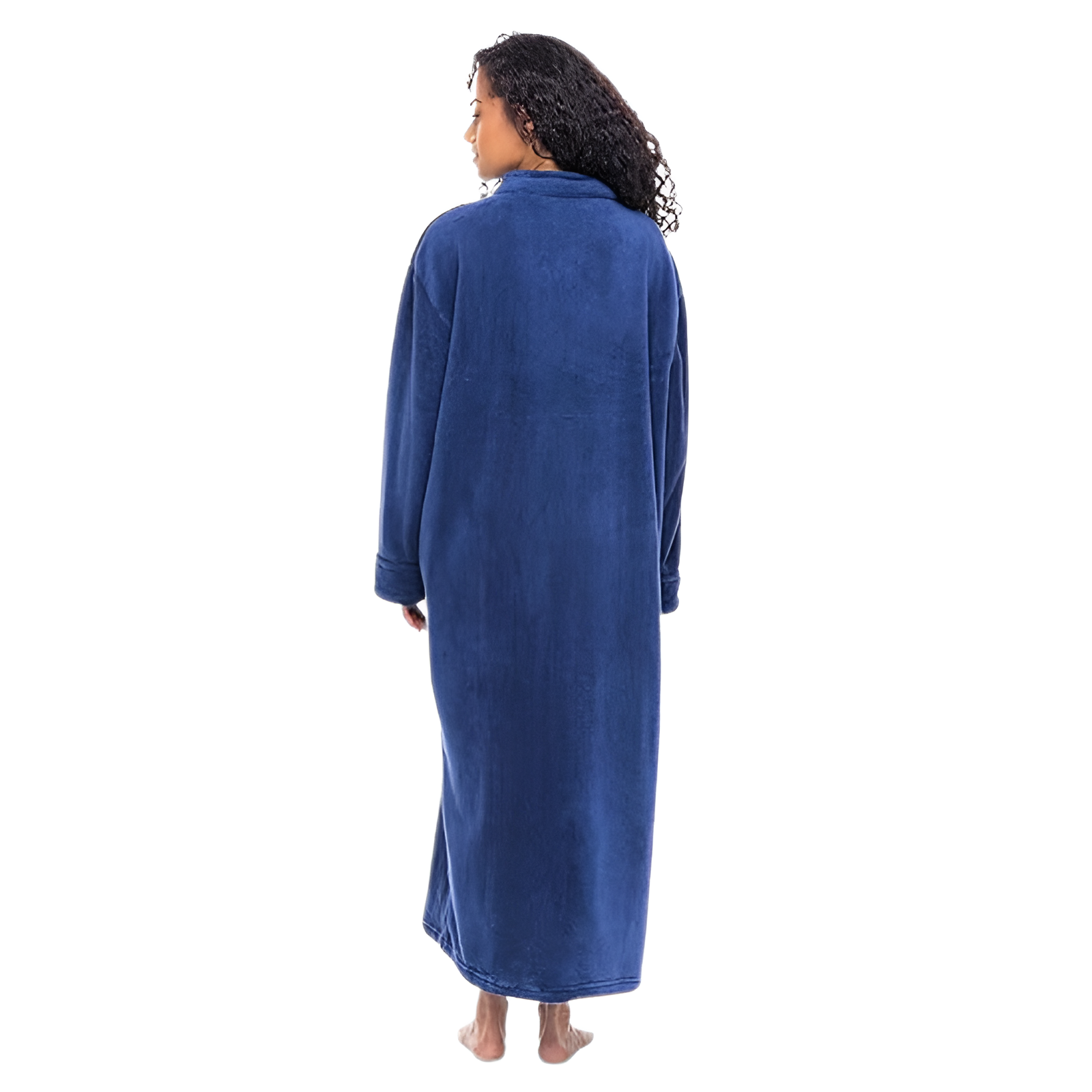 Long Zip Up Robes Plush Zipper Robes For Plus Size Housecoats Zipper Front