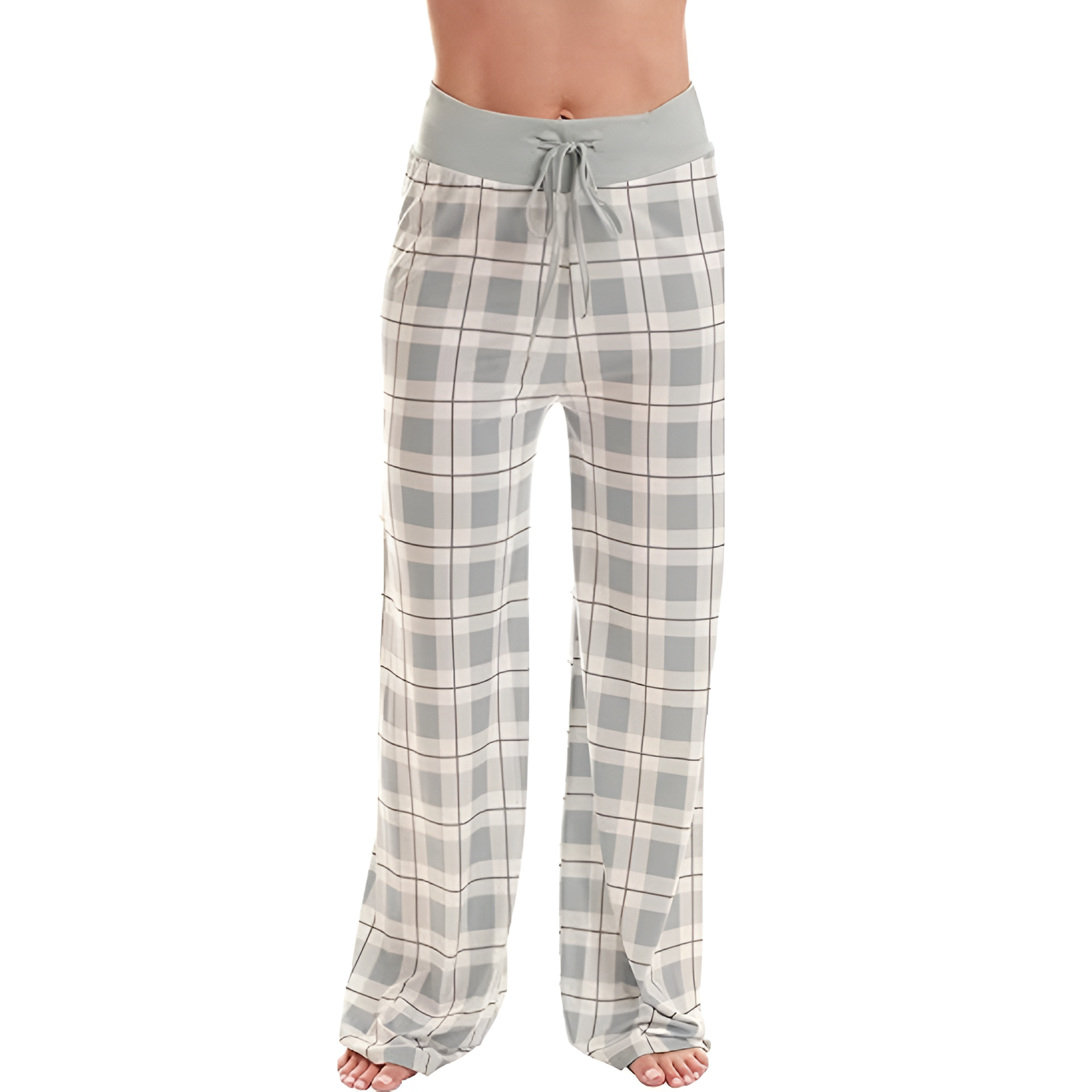 Wide Lounge Pajama Pants With Drawstring