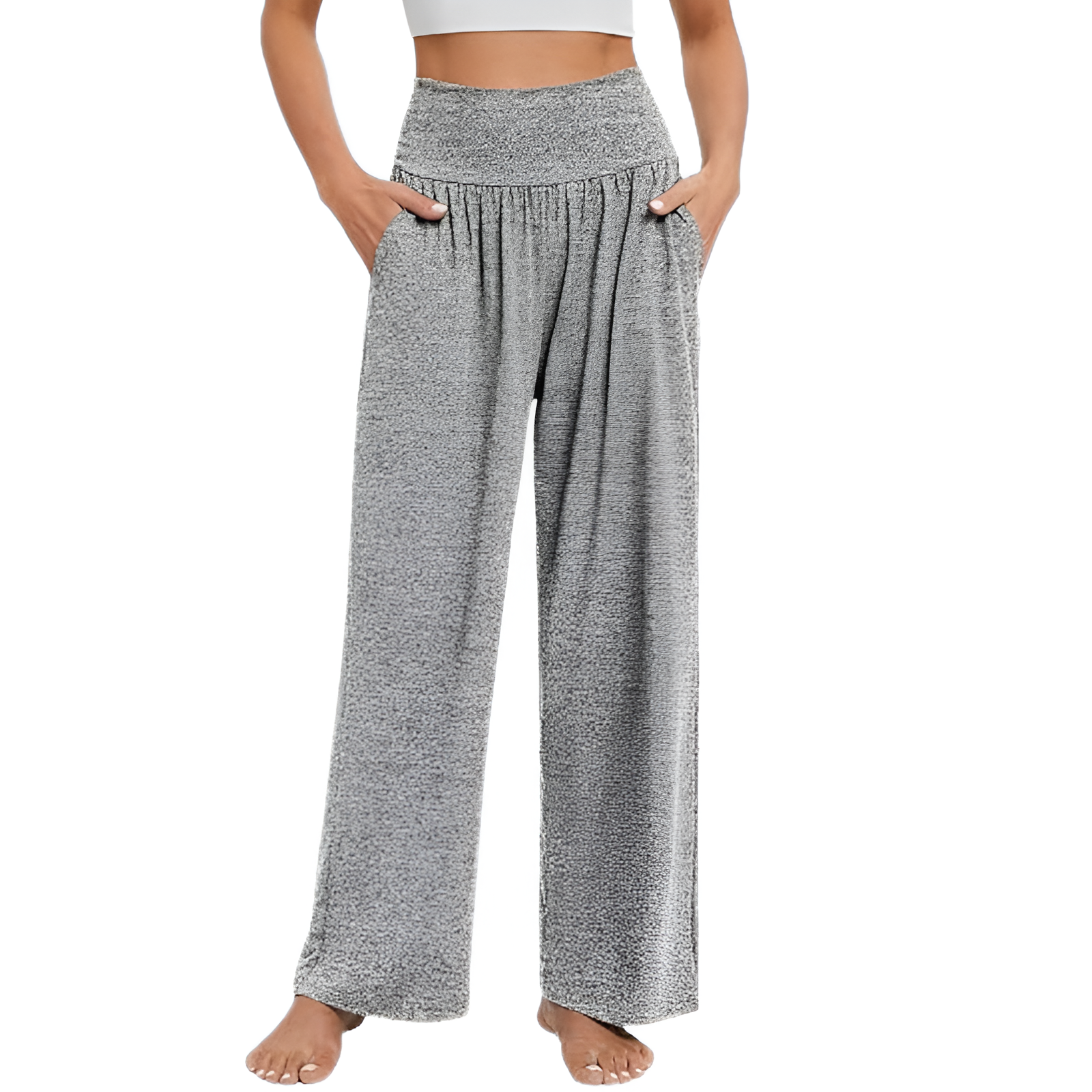 Wide Lounge Yoga Pajama Pants With Pockets