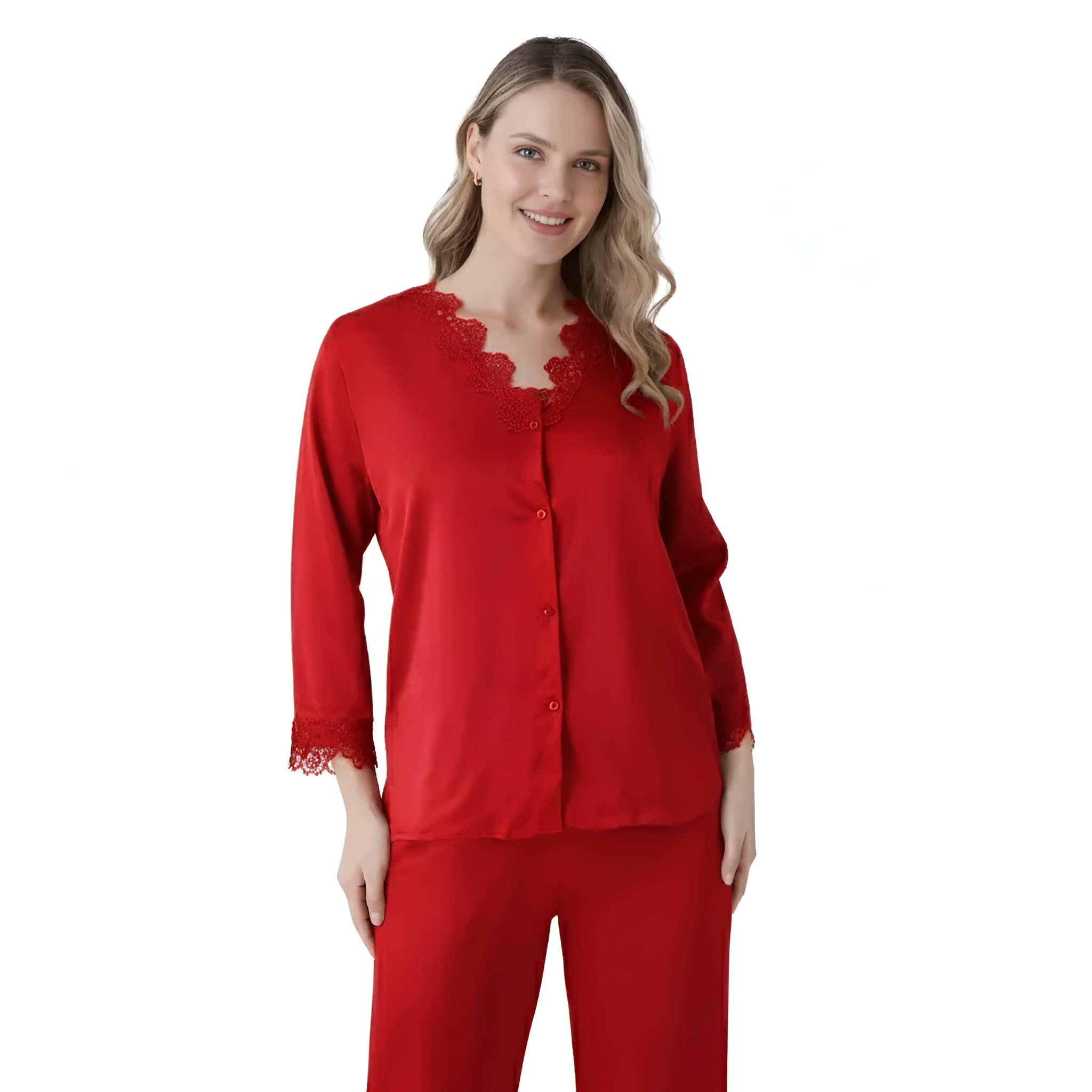 6 Pieces Maroon Dressing Gown Set