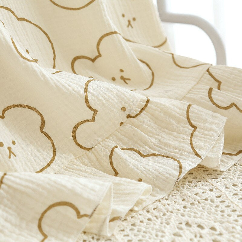 Ladies Cartoon Design Cotton Nightdress-Original Pajamas