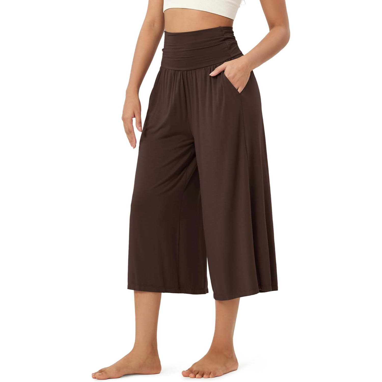 Palazzo Style Pajama Capri Pants For Women